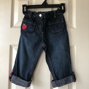 Gymboree Apple Cuffed Jeans 2T
